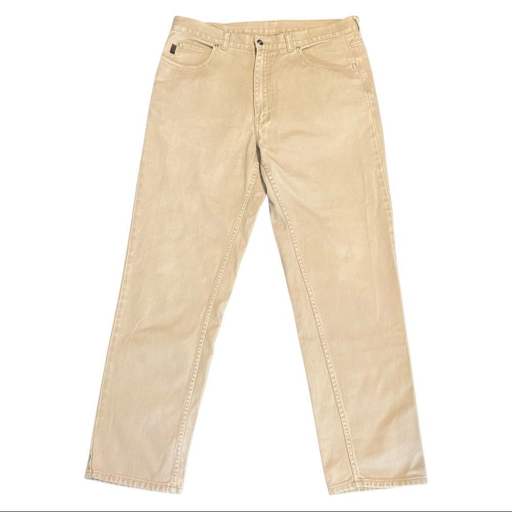 YSL Yves Saint Laurent Cream Beige Jeans